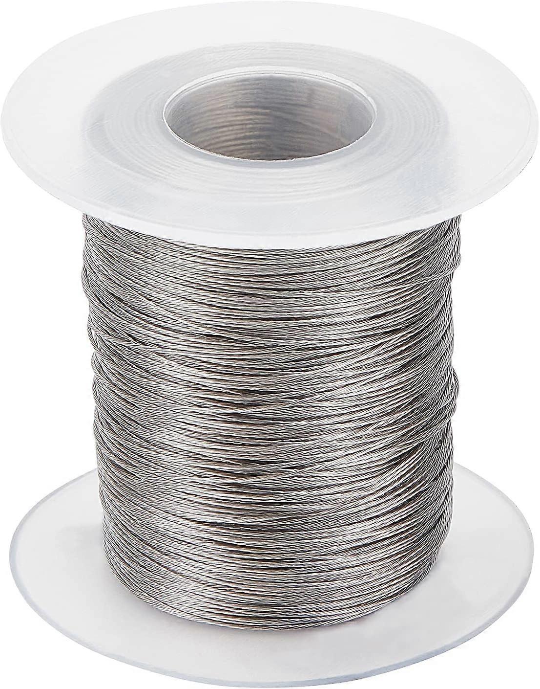 328 FT 304 Stainless Steel Beading Wire 24 Gauge Jewelry Craft Wire for Jewelry Making Strapping Sculpture Frame Cleaning Brushes Making and Other Cra