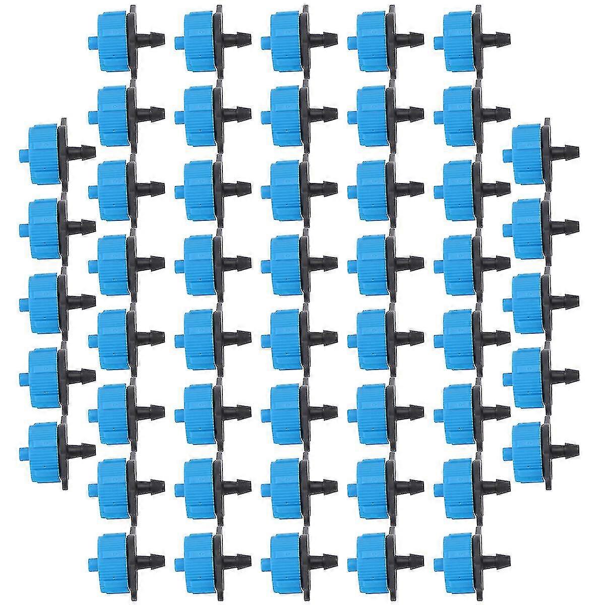 50pcs المياه الموفرة للأسمدة بالتنقيط الري بالتنقيط 8l الضغط تعويض التنقيط لحديقة حديقة بوتينغ (الأزرق)