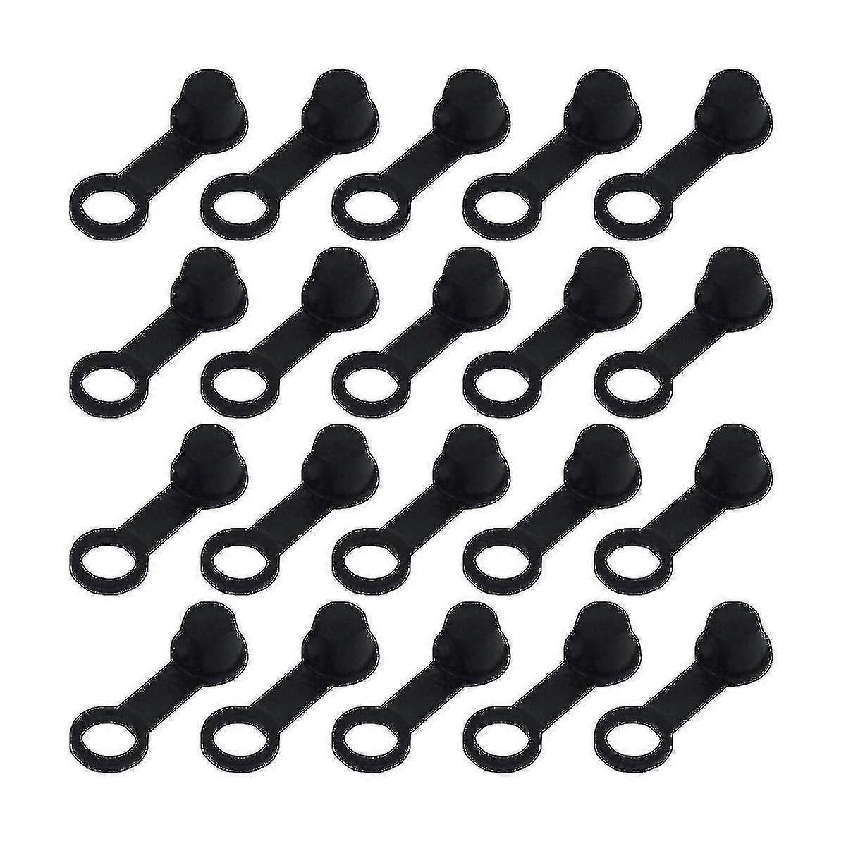 20pcs Exhaust Screw Cap-8mm Black