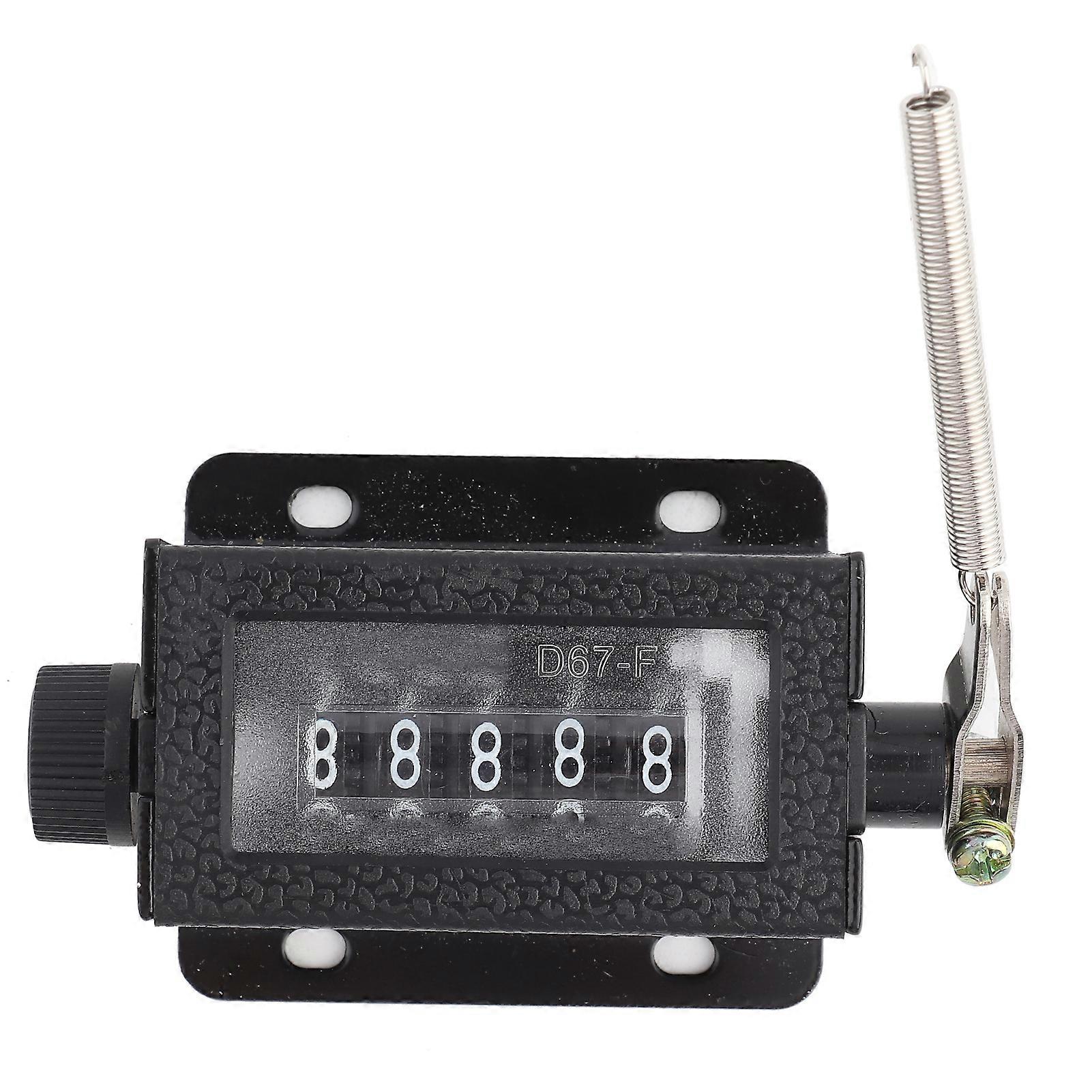 D67F 5 Digit Mechanical Resettable Manual Hand Pull Stroke Tally Counter