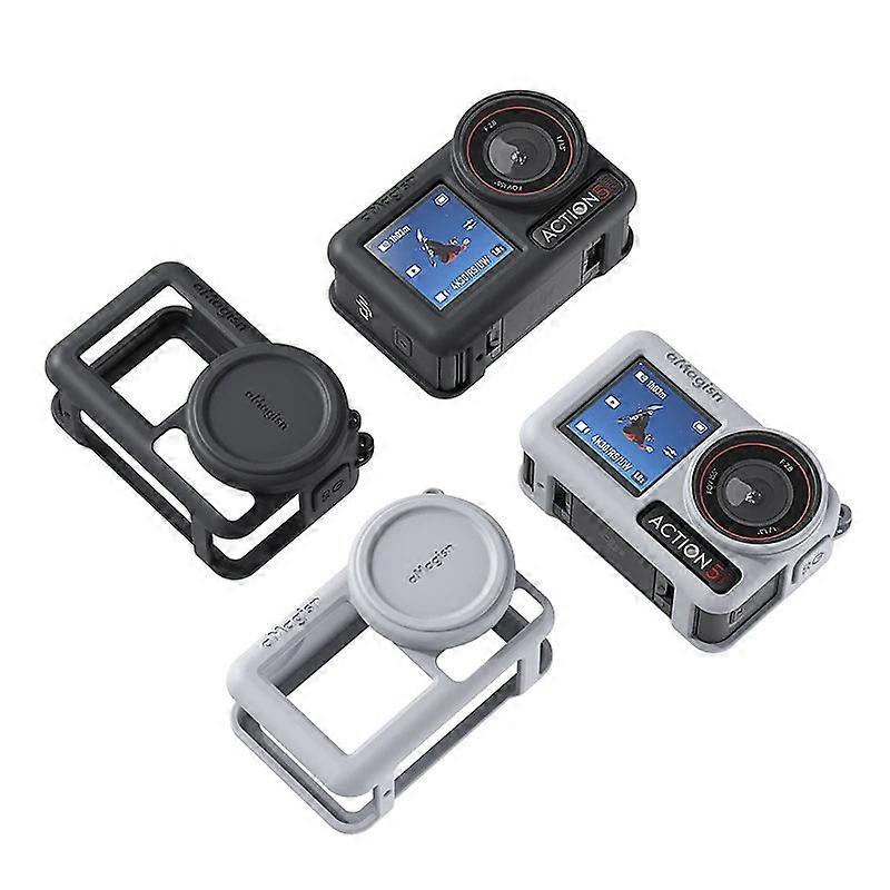 Protective Full Cover Silicone Case Sleeve Shell Lens Cap For Dji Action 5 Pro Camera Accesso