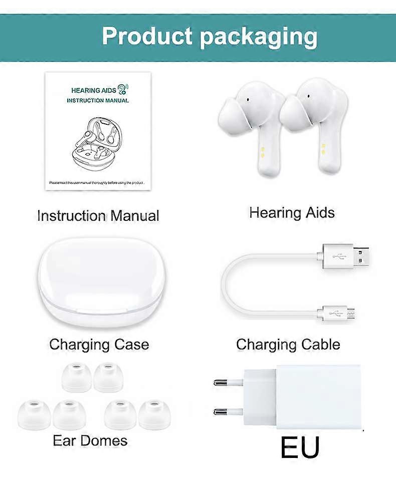 Bluetooth 16 Channels Digital Hearing Aid APP Programmed Charge Hearing Amplifier Touch Control Sound Amplifier Earphone
