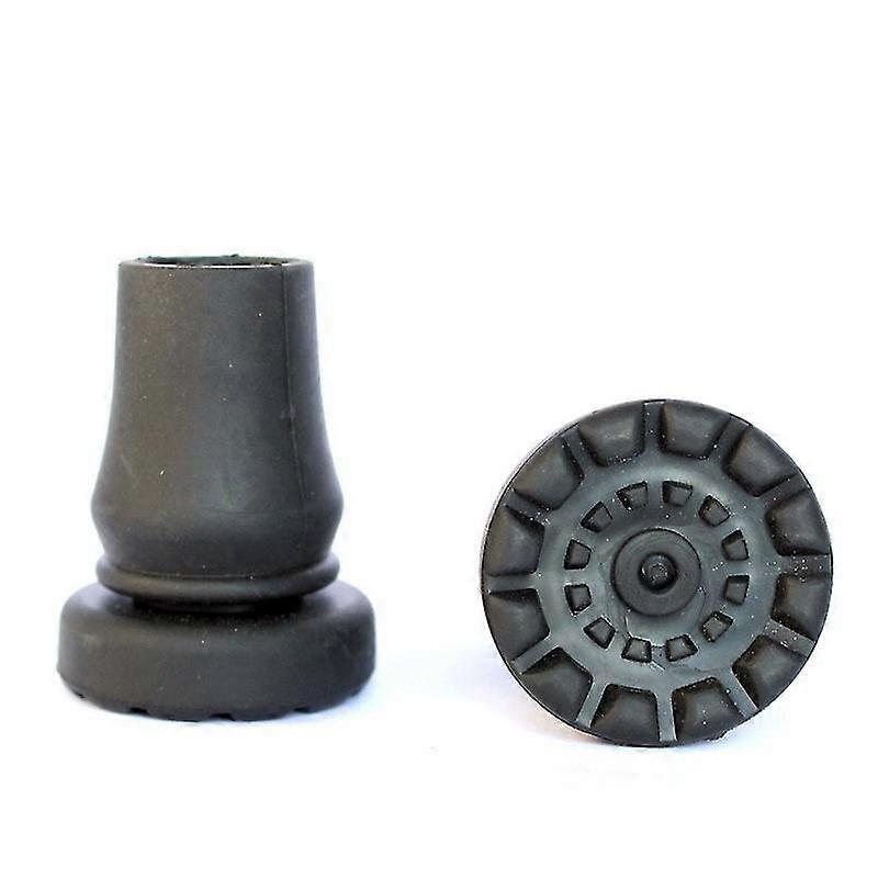 Cane Tip, Non-slip Rubber Universal Walking Cane Tip Replacement Foot For 3/4" Walking Stick, 3/4 Inch - Round Base(2pcs, Black)