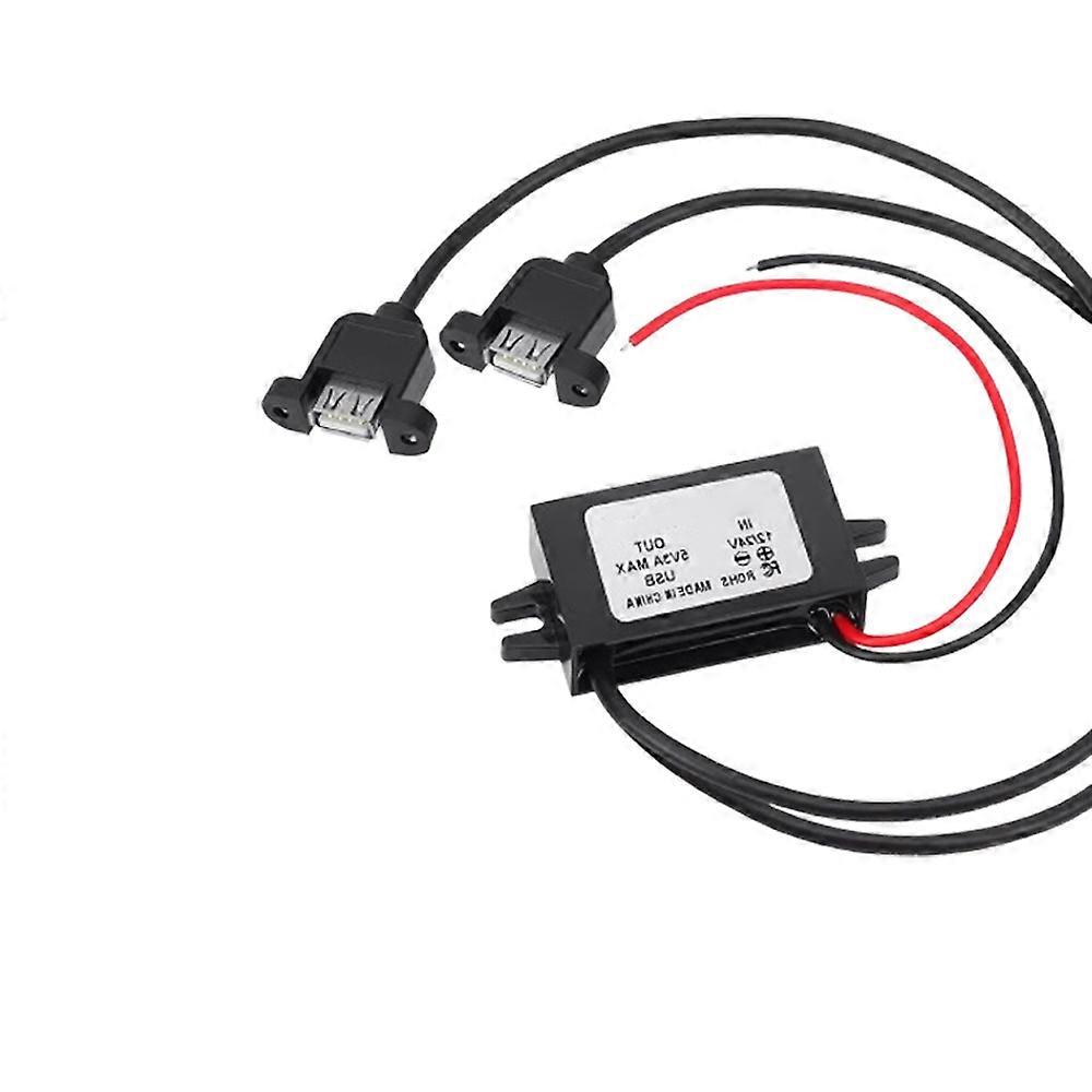 USB C Omformer Mini 12V-24V Til 5V 3A Ut Lader Adapter DC DC Trinn ned Strøm JS