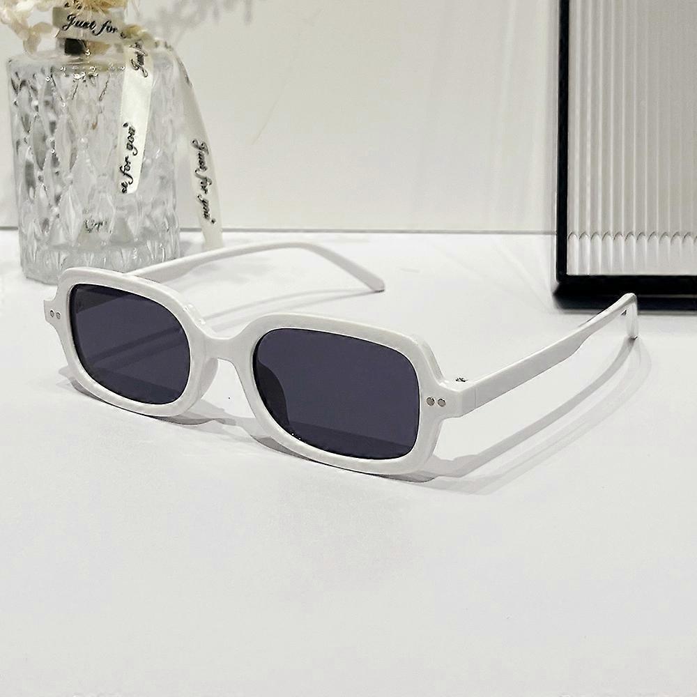 Rice nail small frame sunglasses square sunglasses fashion versatile sunglasses ins trendy for men and women A10