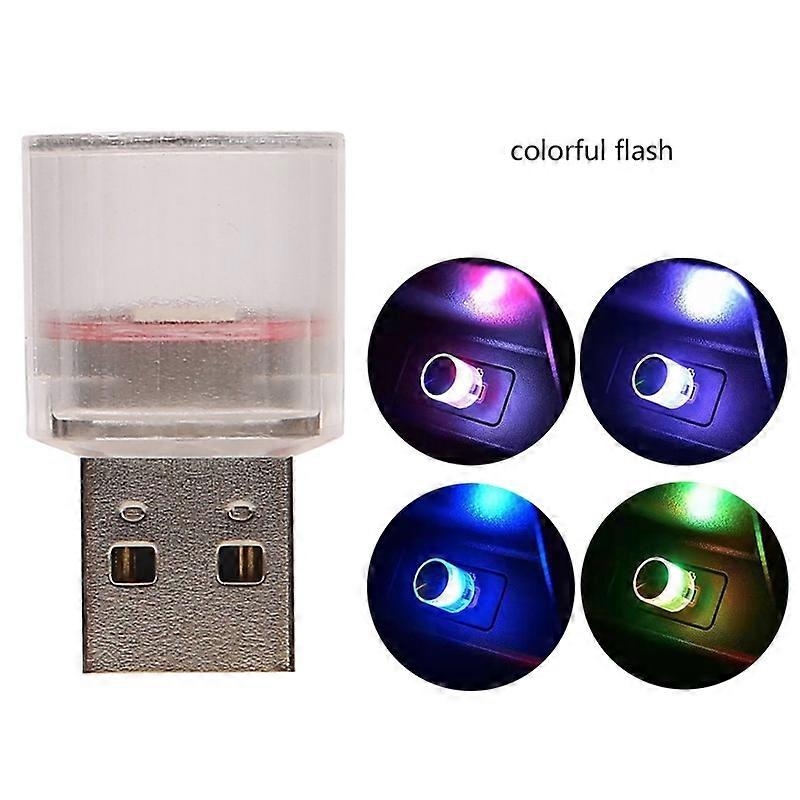 USB Car Light Mini LED Auto Interior Atmosphere Light Colorful Decorative Lamp