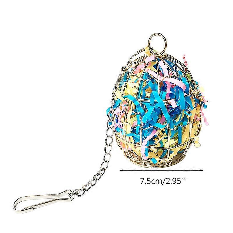 1pc Durable Metal Cage for Parrot Food Storage and Chewing - Assorted Colors