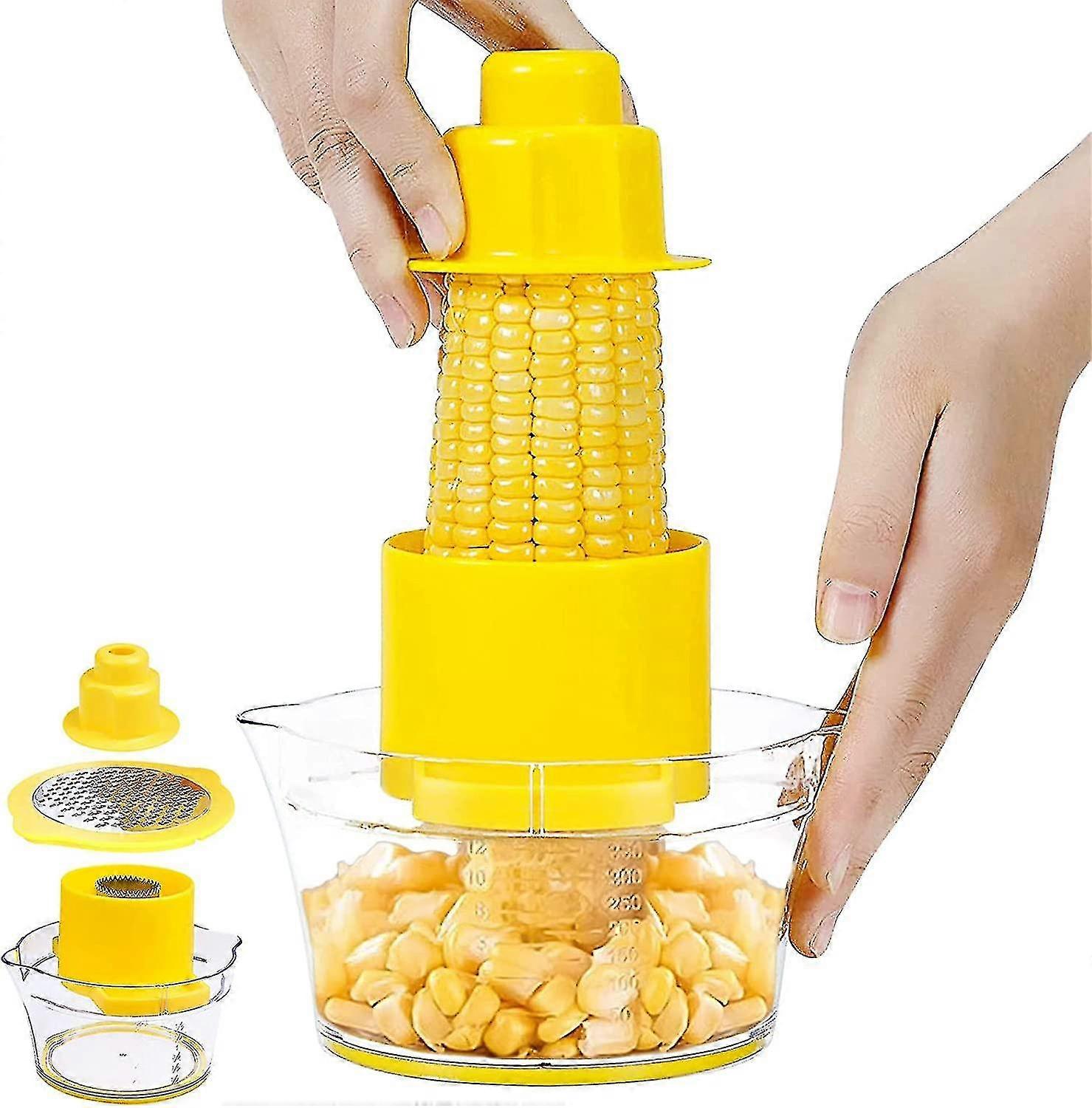 Maiskolben Cutter-Mais Decober & Corn Shucker Make Cob Quicky Removed -Multifuncitonal Corn Peeler 4 In 1 Corn Sheller Corn Kernel Remover Tool