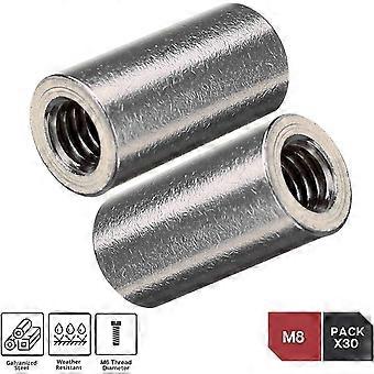 Sourcing Map Hexagonal Coupling Nuts M10 X 1mm Thread 30mm Length