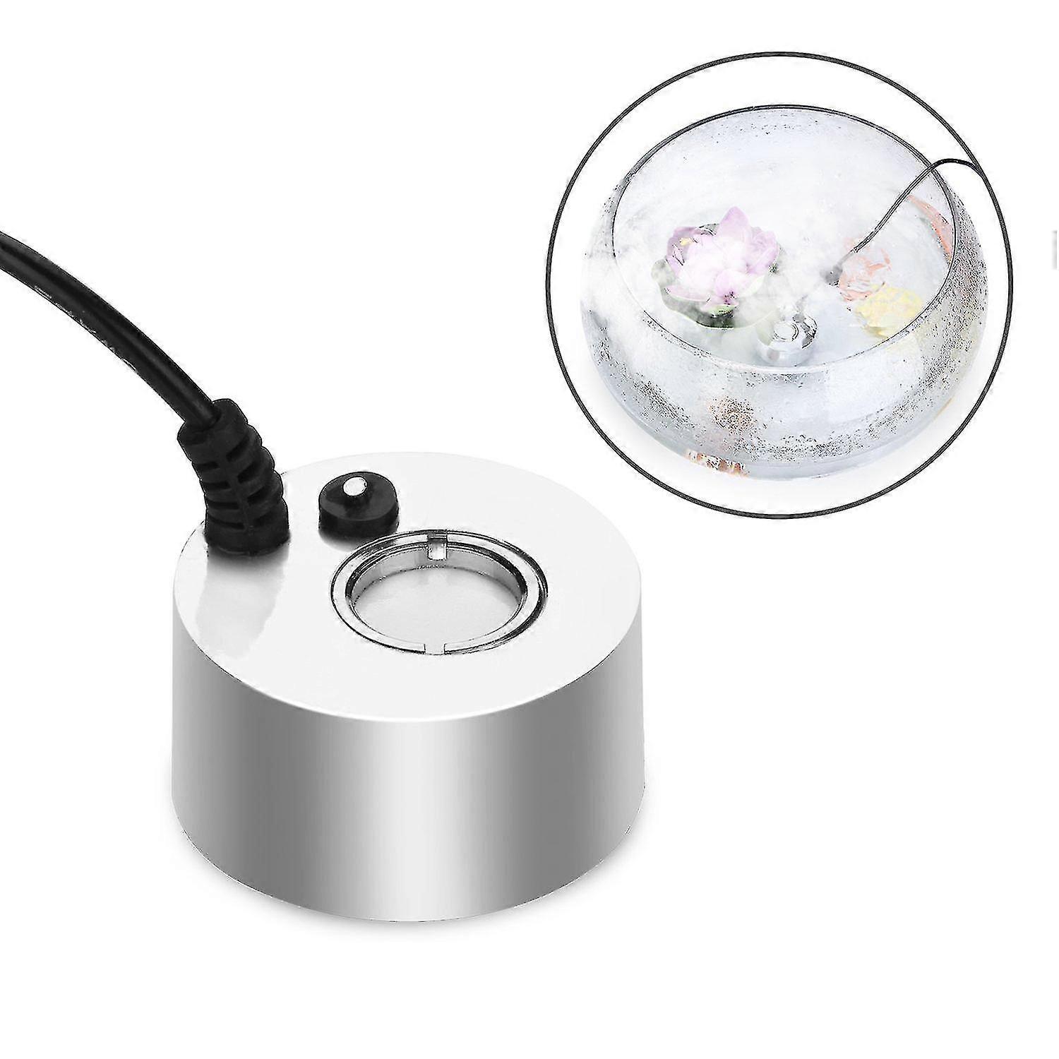 24v Metal Ultrasonic Mist Maker Fogr For Pond, Rium, En, Eu Plug (silver)