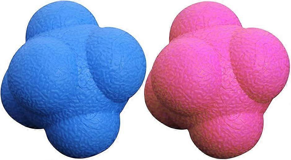 Reaktionsball, Hexagon Agility Ball, für das Training zur Verbesserung der Hand-Augen-Reaktion und der Beweglichkeitskoordinations-Reflexübung, (2 Stück)