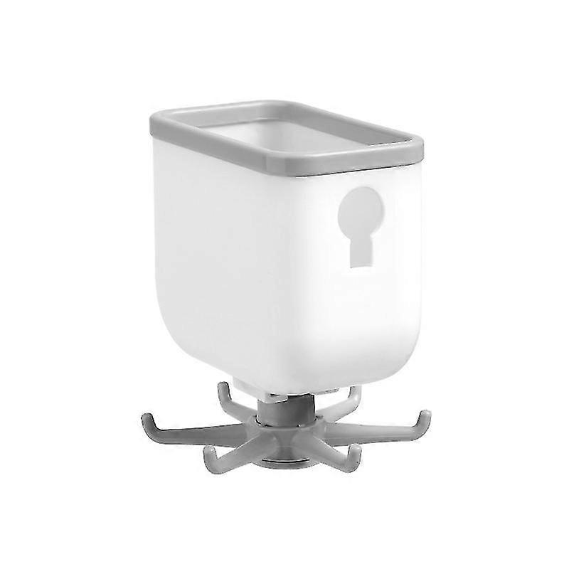 2 Pieces Storage Swivel Rack Wall Mounted Cutlery Rack Dry Drain Basket 6 Jaws 360 Swivel Hook