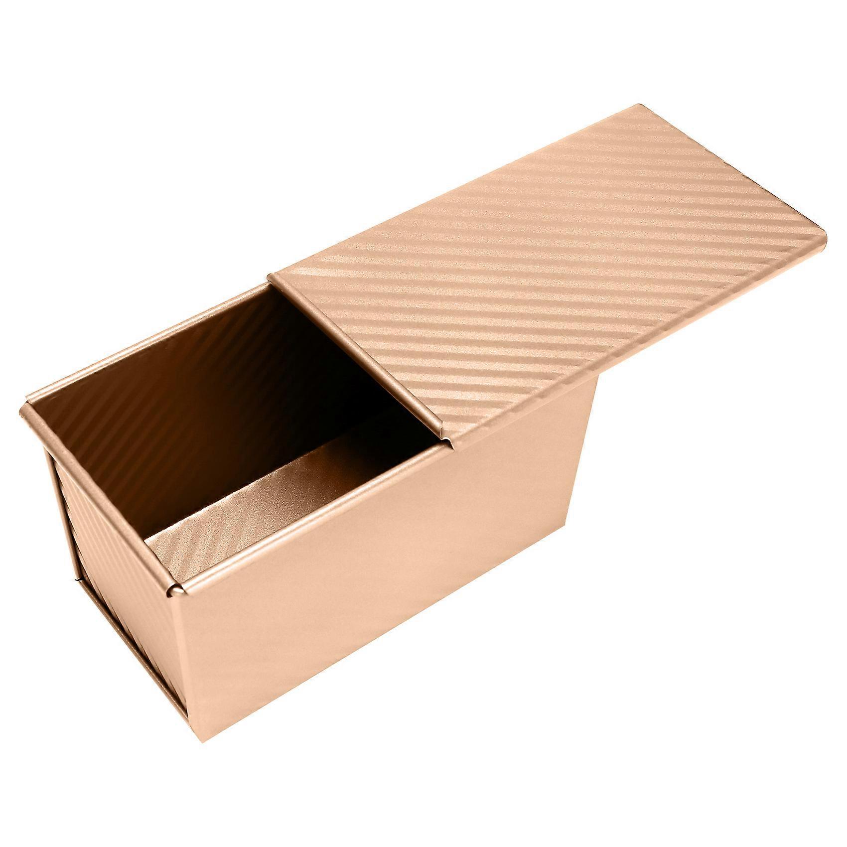 Baking Pullman Loaf with Cover,Bread with Lid,Nonstick Rectangle Corrugated Toast Box for Oven, Dou