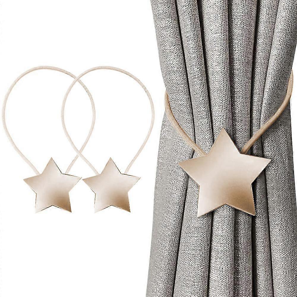 Magnetic Curtain Tiebacks Clips Decorative Rope Holdbacks, 2 Pack Tie
