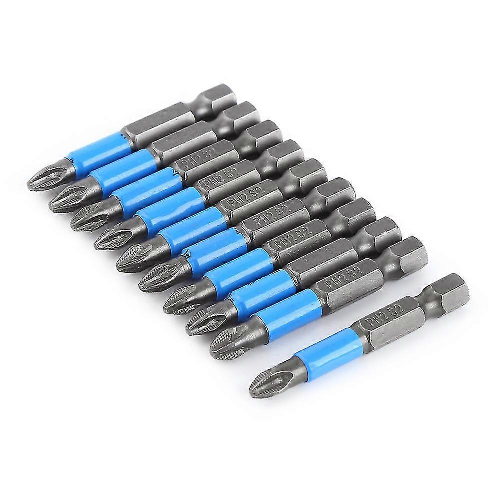 S2 PH2 50mm Hex Magnetic Electric Screwdriver Bits Set of 10 Power Tools