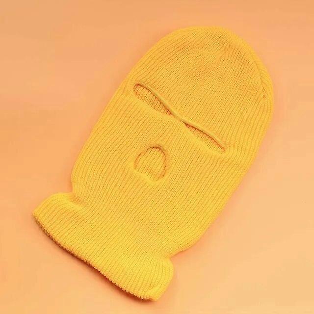 NOT NICE Embroidery Three hole Balaclava Knit Hat Army Tactical CS Winter Ski Riding Mask Beanie Prom Party Mask Warm Mask