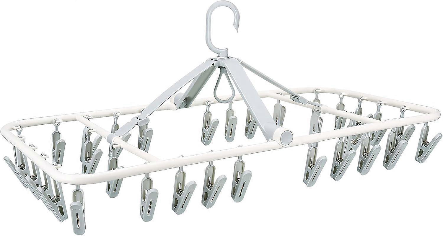 Cloud Sock Dryer with 32 Clips, Foldable Octopus Hanger for Socks and Small Items