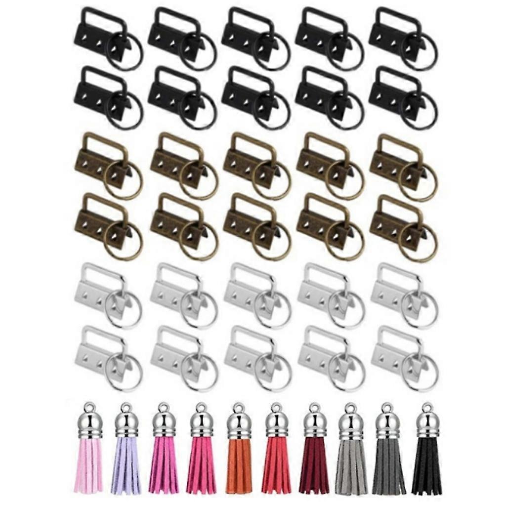 Keys Chains Hardware 32mm Key Fob Hardware with Key Rings for Keys Lanyard