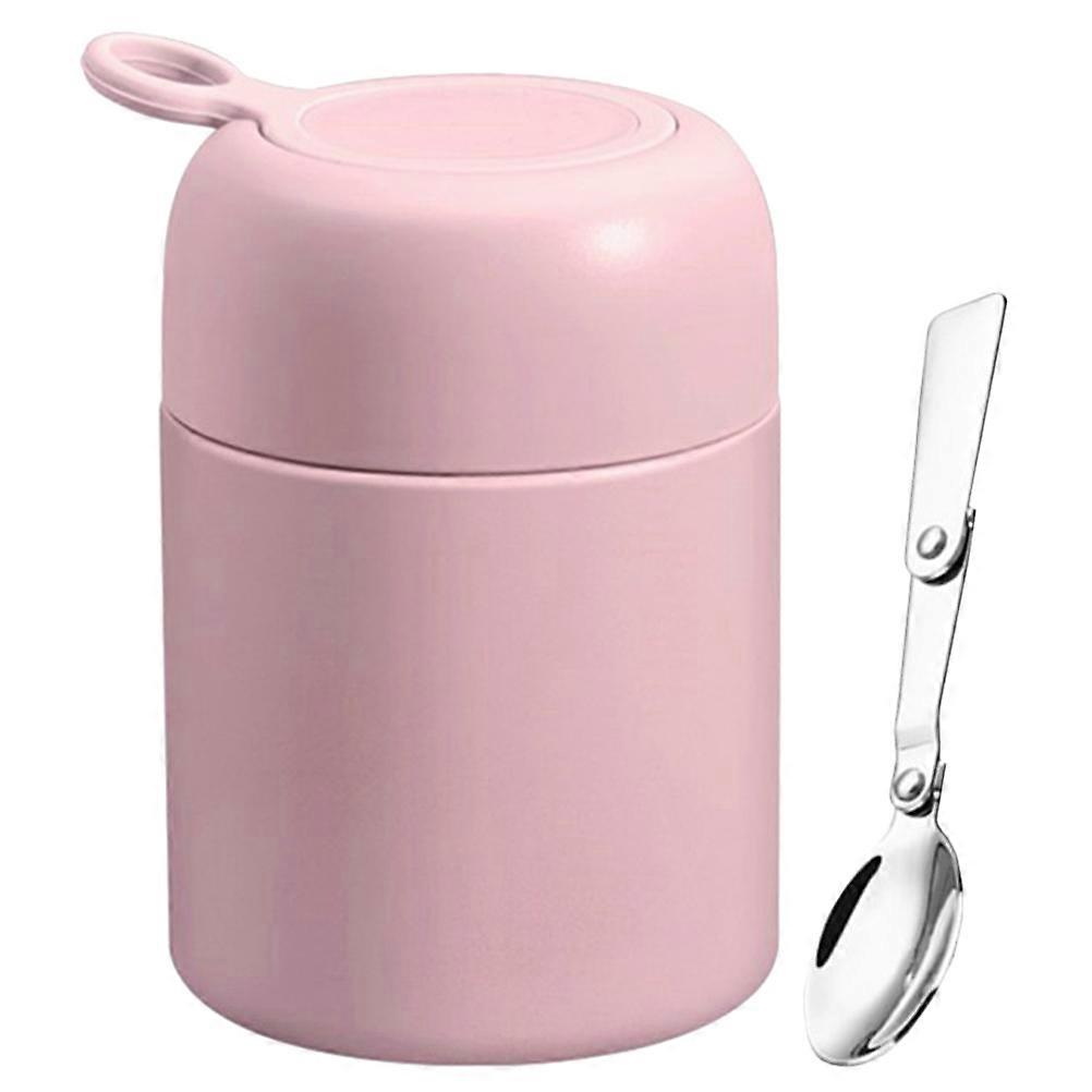Insulation Cup Soup Container Thermal Breakfast Cup with Foldable Spoon Milk Cup