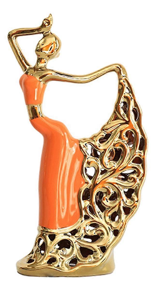 Abstract Dance Sculpture White Ceramic Sculpture (1Pcs)