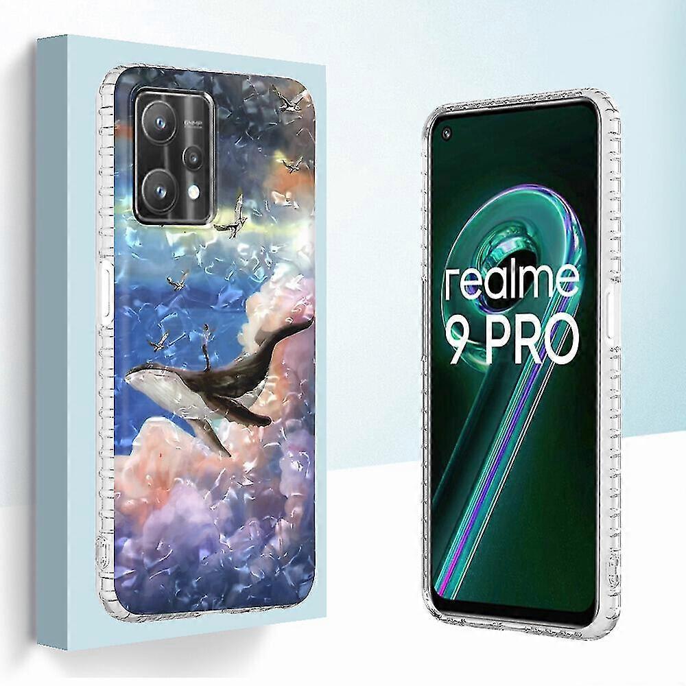 Case For Realme 9 Pro 5g Bumper Soft Tpu With Hard Imd Floral Slim Clear Shockproof Pattern Phone Case - Elephant