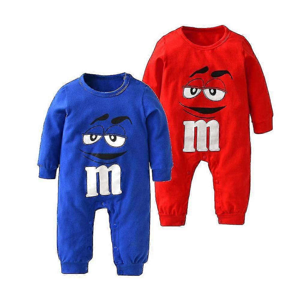 Nyfödd spädbarn Pojke och flickor Långärmad Romper Jumpsuit Vår & Höstkläder Modetryckt Toddler Onesie