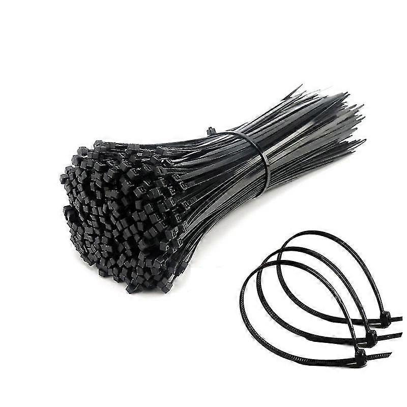 500pcs Self-locking Plastic Nylon Cable Tie Black 4x150 Cable Tie Fastening Ring 2.8mm Width Industrial Cable Tie Set