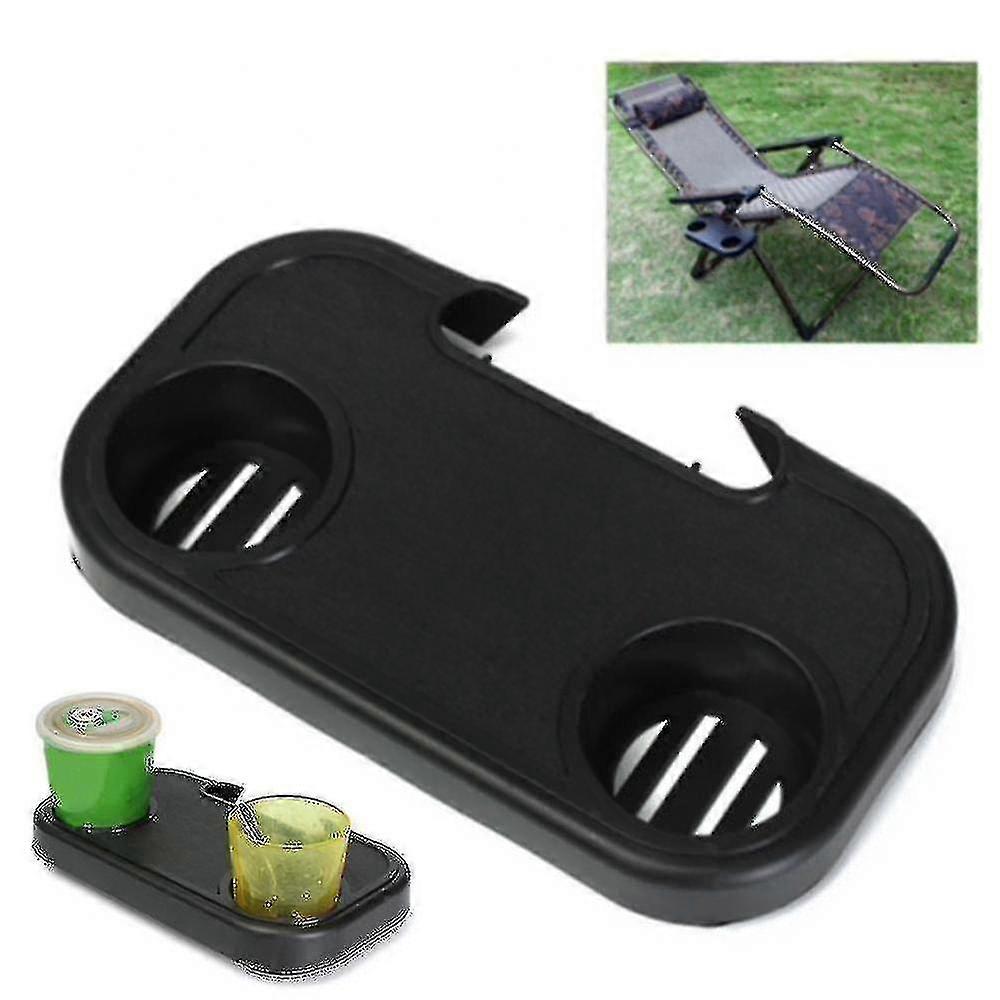 ポータブル折りたたみチェアサイドトレイ、ビーチチェアトレイカップホルダー