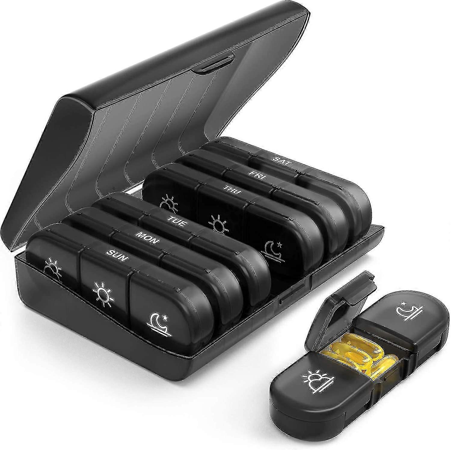 A Week 21 Grid Medicine Box Sorting Box Portable Divided Medicine Box