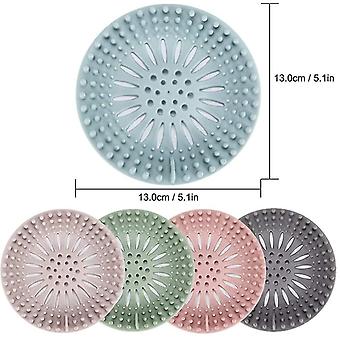5-Pack Silicone Hair Catcher For Shower Drain – Easy Install, Fits Tub & Kitchen