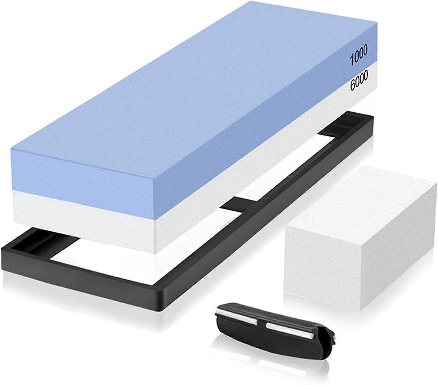 Sharp Whetstone, 1000/ 6000 Grit Premium Whetstone Sharp Double- Sided Knife Cut Sharpening Stone Sharpener