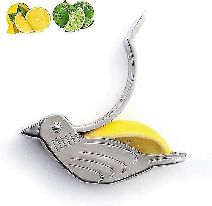 2pcs Genting Stainless Steel Manual Lemon Juicer And Lime Squeezer, Silver Bird Shape Lemon Juicer