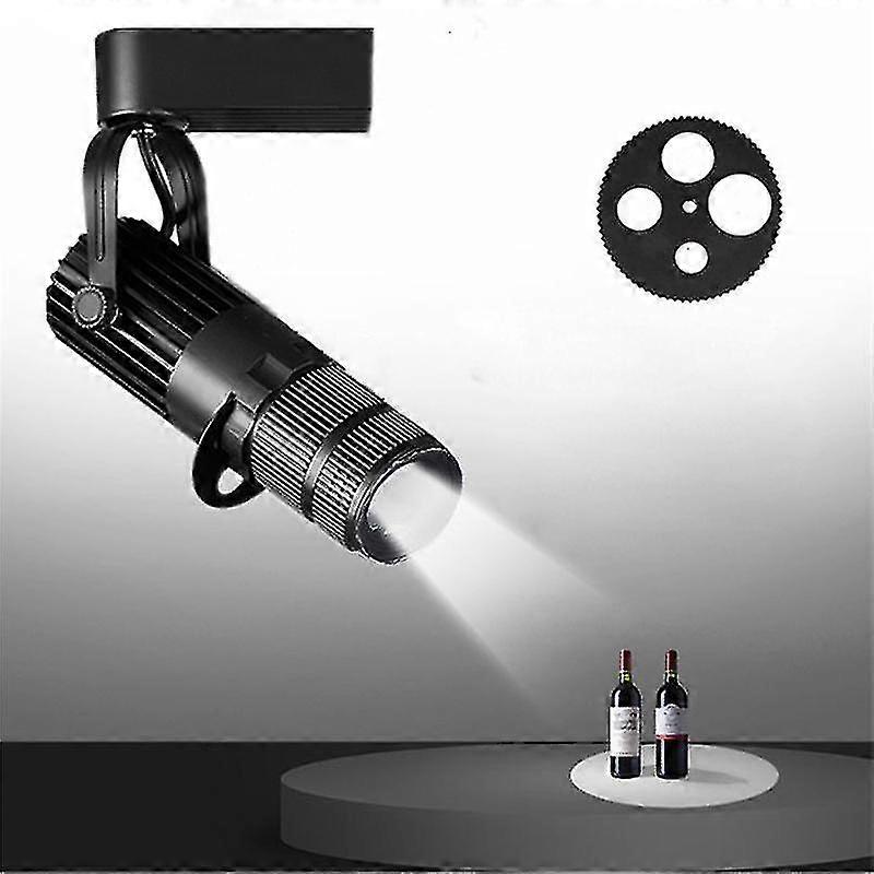 זרקורים על במת תיאטרון זום, לוגו LED פוקוס אורות מסלול מקרן, אורות גובו תעשייתיים לחתונה בחנות המסעדה של החברה