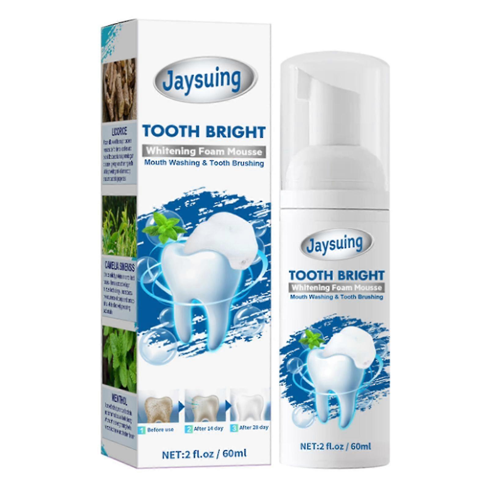 ジェイスイング 60ml トゥース ブライト ホワイトニング フォーム ムース マウス ウォッシング 歯磨き 染み抜き デンタル リペア |