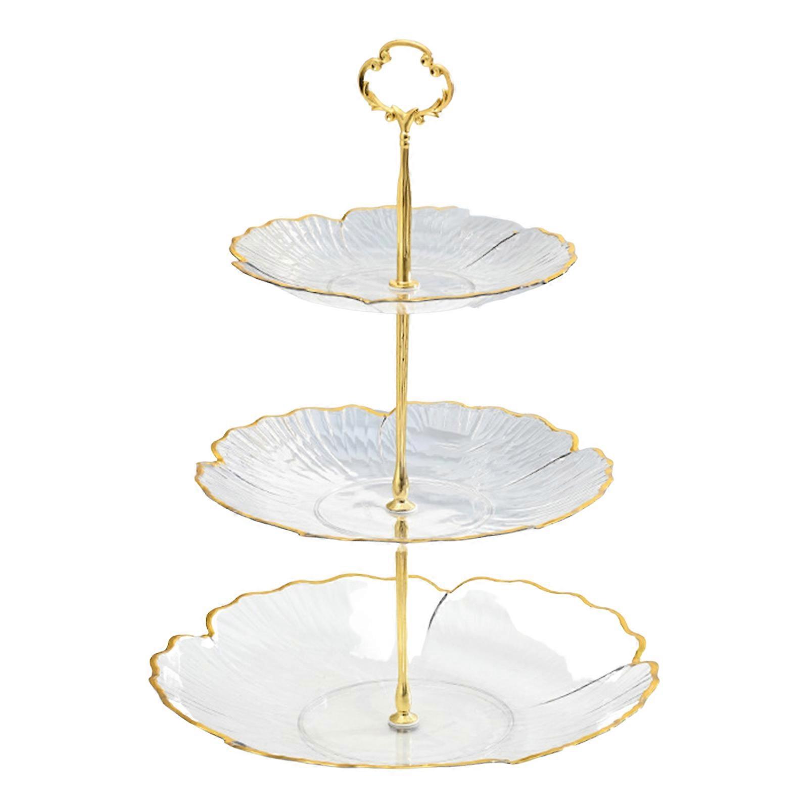 2/3 Tiers Cupcake Stand Tower Dessert Display Rack Smooth Edge Large Capacity Wedding Party Tiered Serving Tray Storage Holder