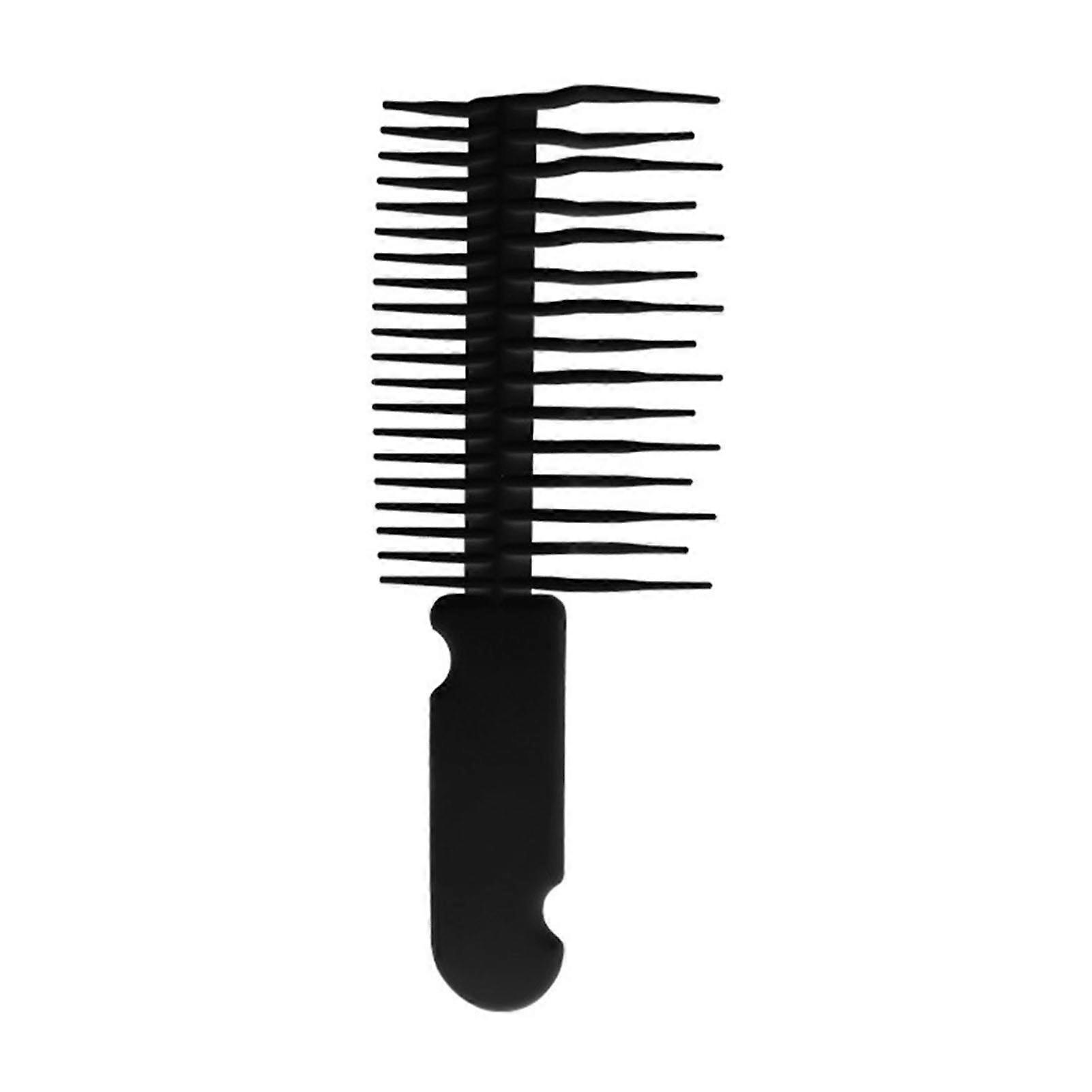 1/2Pcs Anti-knotting Wet Hair Comb with Grooved Handle Fine Wide Teeth Anti-static Detangling Comb Men Women Short Long Curly Thin Thick Hair Detangle