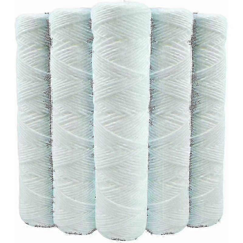 Conjunto de 5 cartuchos de filtro de água enrolada Anti Sediment 9 polegadas 3/4 - 5 mícrons compatíveis com 10 polegadas