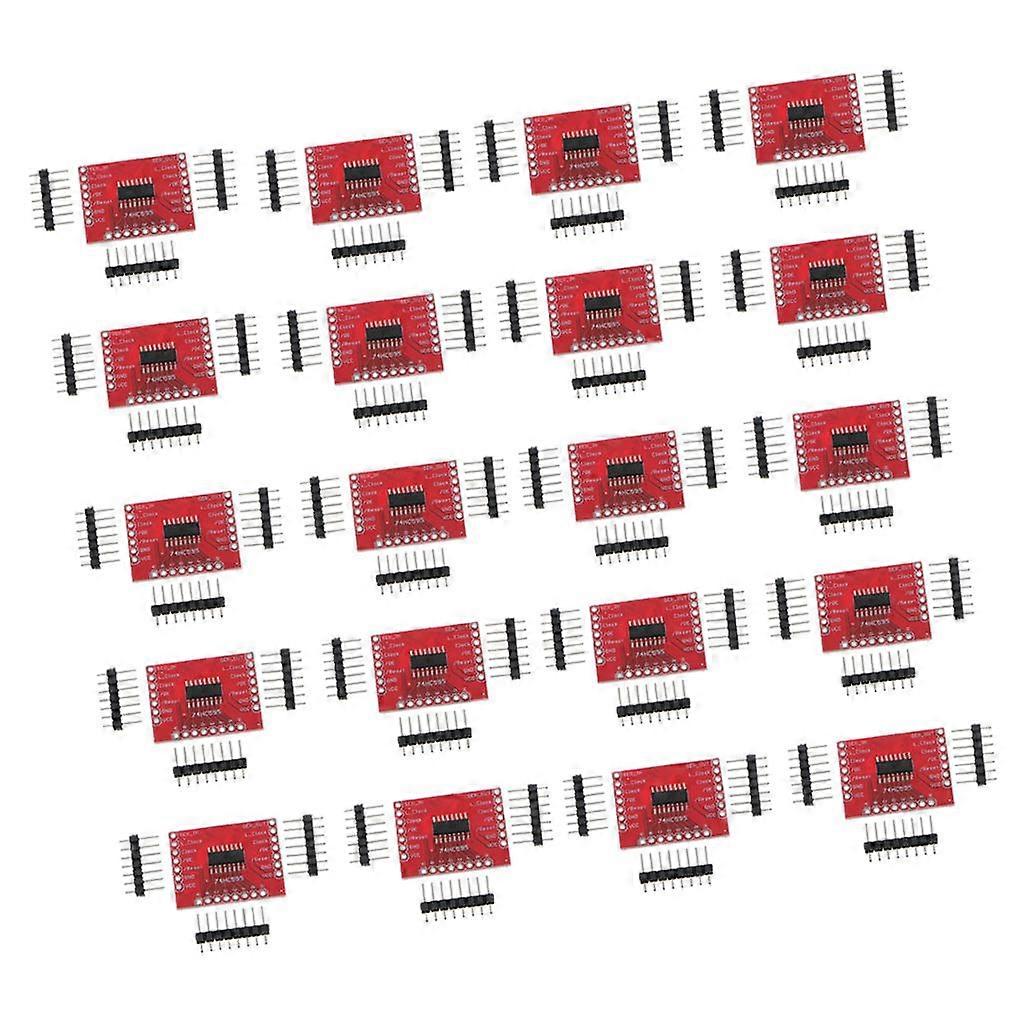 20 Pieces 74HC595 8-Bit Shift Register DIP-16 IC Breakout PCB Board