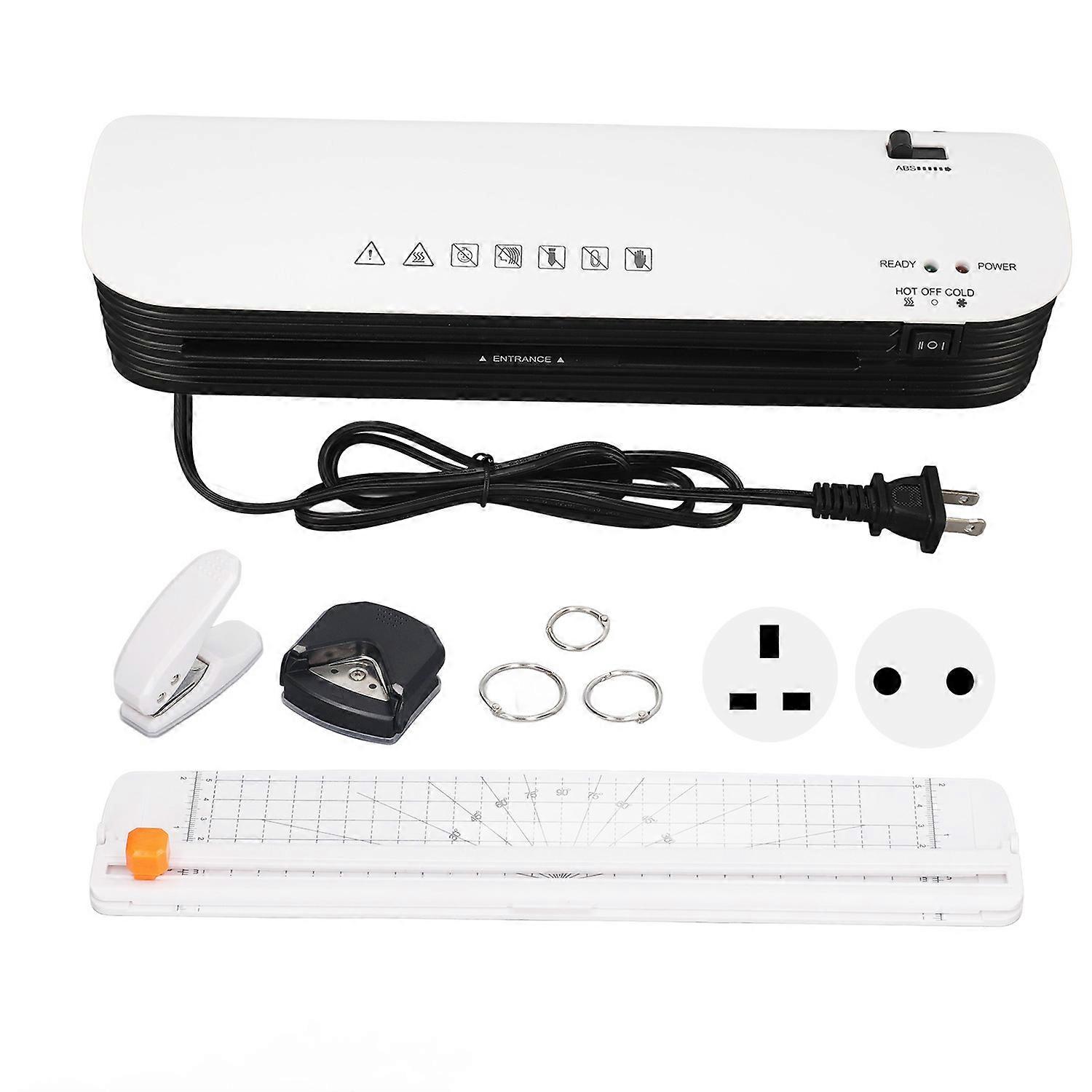 Laminator Machine 9in A4 Thermal Hot Cold Laminating Machine with Cutter for Home School Office US P