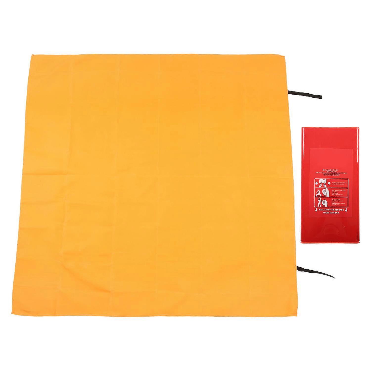 Orange Emergency Fire Blanket Suppression Flame Retardent Safety Fire Blanket for Hotel 1.5x1.5m