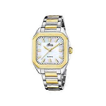 Lotus square series Women's Analog Quartz Watch with Stainless Steel Bracelet 18969/2
