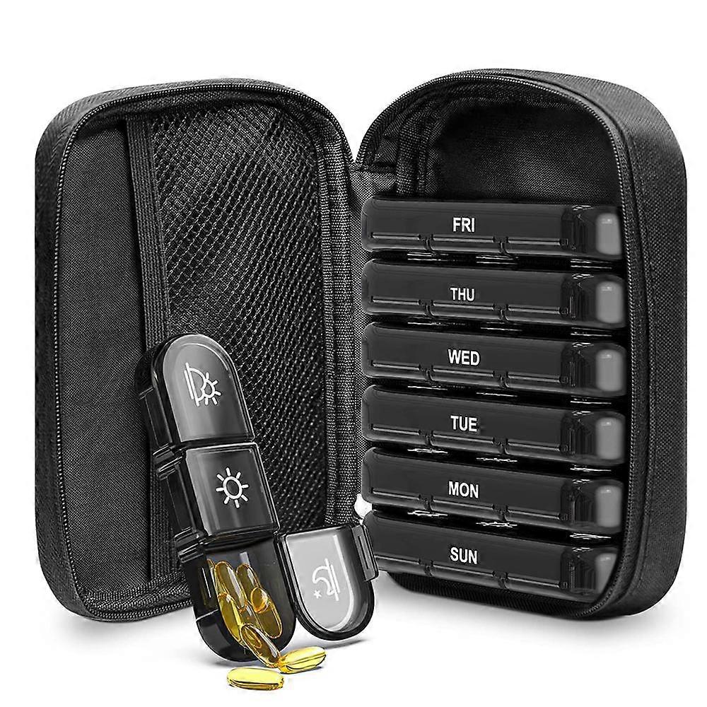 Weekly Pill Organizers  21 Grids 3 Times A Day Moisture-Proof Pill Box With Case For Vitamin Medicine Fish Oils