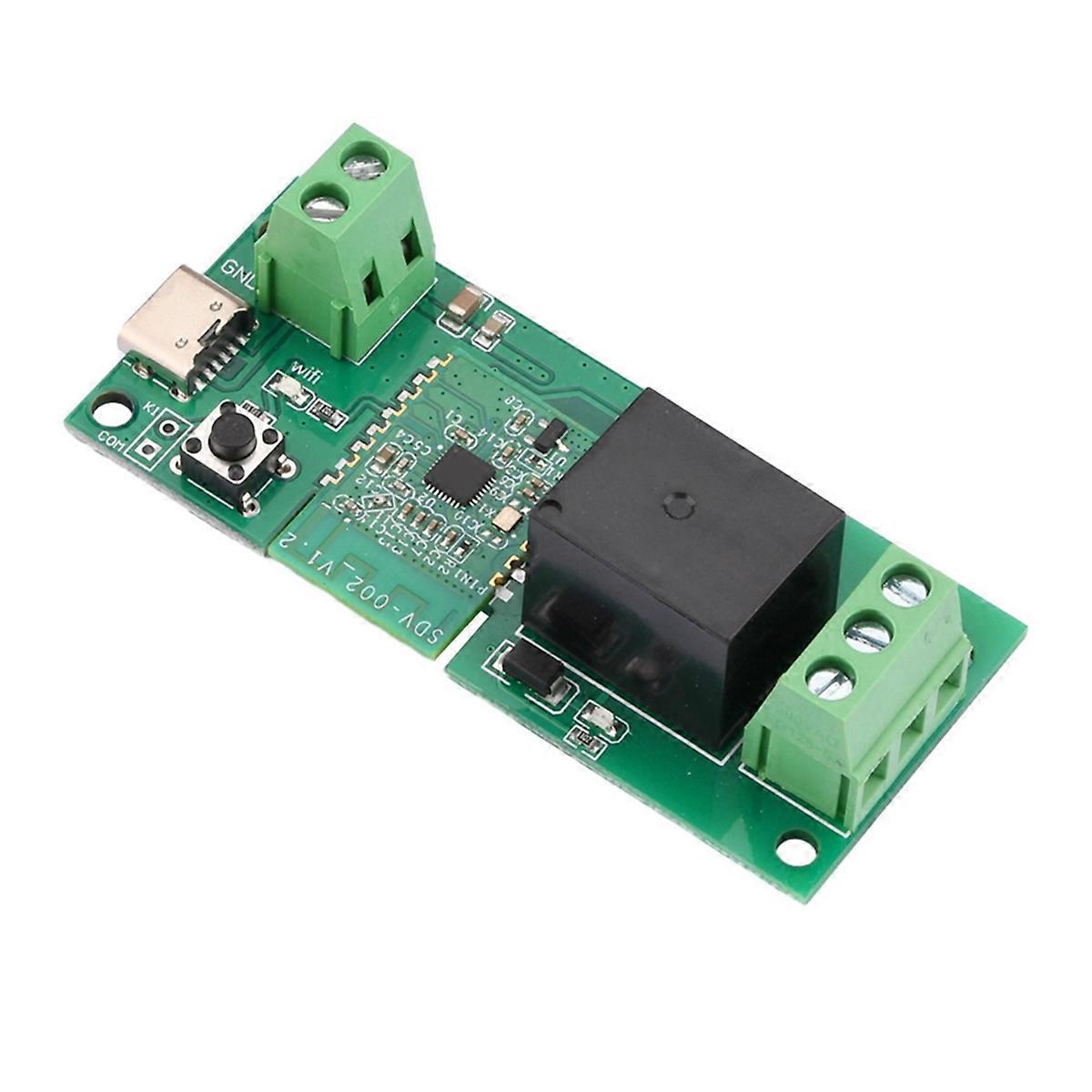 Smart USB-C DC 5V DIY Single Channel Bluetooth WIFI Inching Self-Locking Wireless Smart Home Relay Switch Module