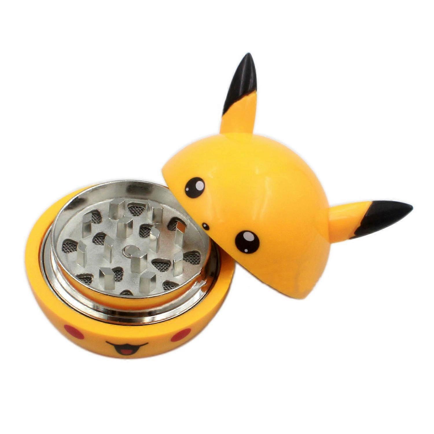 Manual Spice Grinder Cartoon Style 3 Layers Zinc Alloy 2in Diameter Hand Spice Grinder for Herb Medi