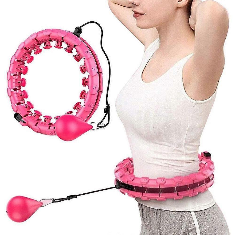 Abdominal Equipment, Hula Hoop with Weights, 24 Detachable Knots, Suitable for Adults and Fitness Professionals