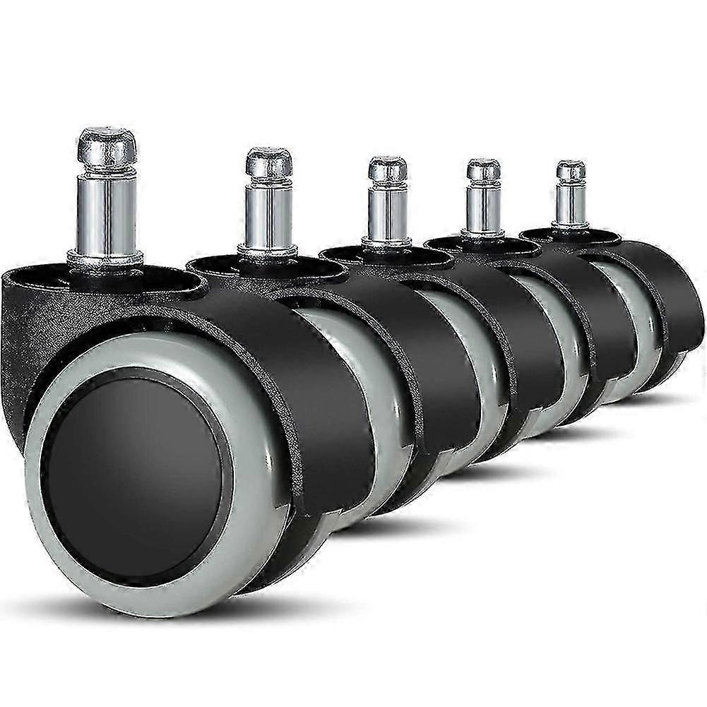 5パックオフィスチェアホイール11 mm / 22 mmゲームチェア、回転椅子、PRのための交換用ハードフロア
