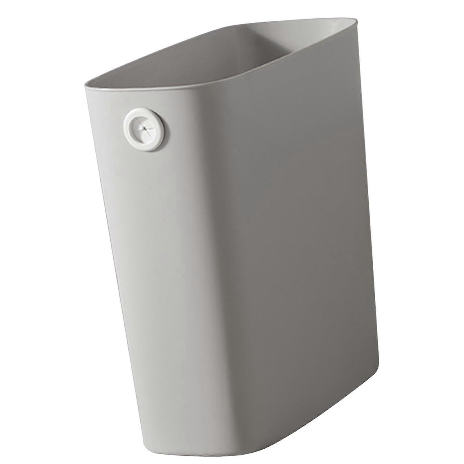 Small Trash Can Slim Open Top Wastebasket PP TPR Plastic Garbage Container for Bathroom Office Bedroom Kitchen