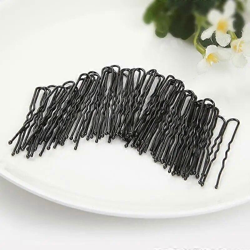 40pcs/lot 6cm Black Plated Thin U Shape Hair Bobby Pin Black Metal Clips Barrette New arrival