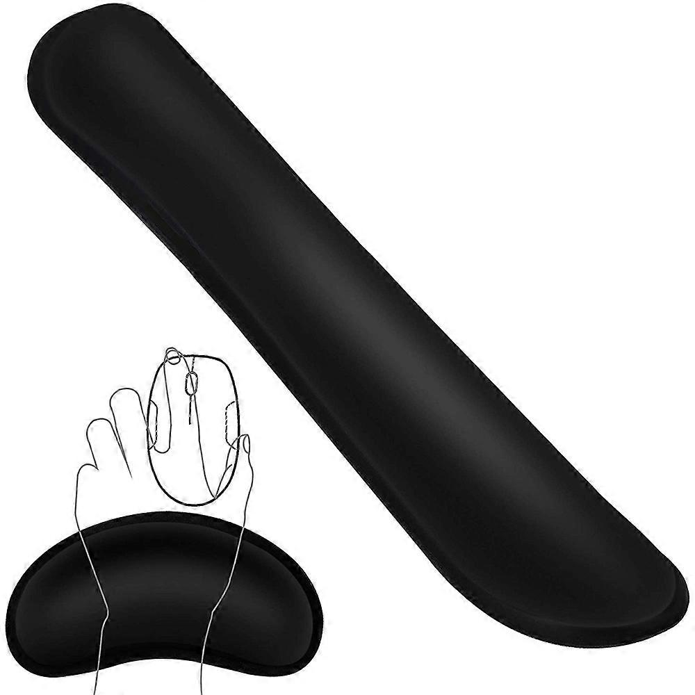 Comfortable Keyboard Wrist Rest Set, High Quality Memory Foam, Optimal Size for Computer, Laptop, Home & Office Use