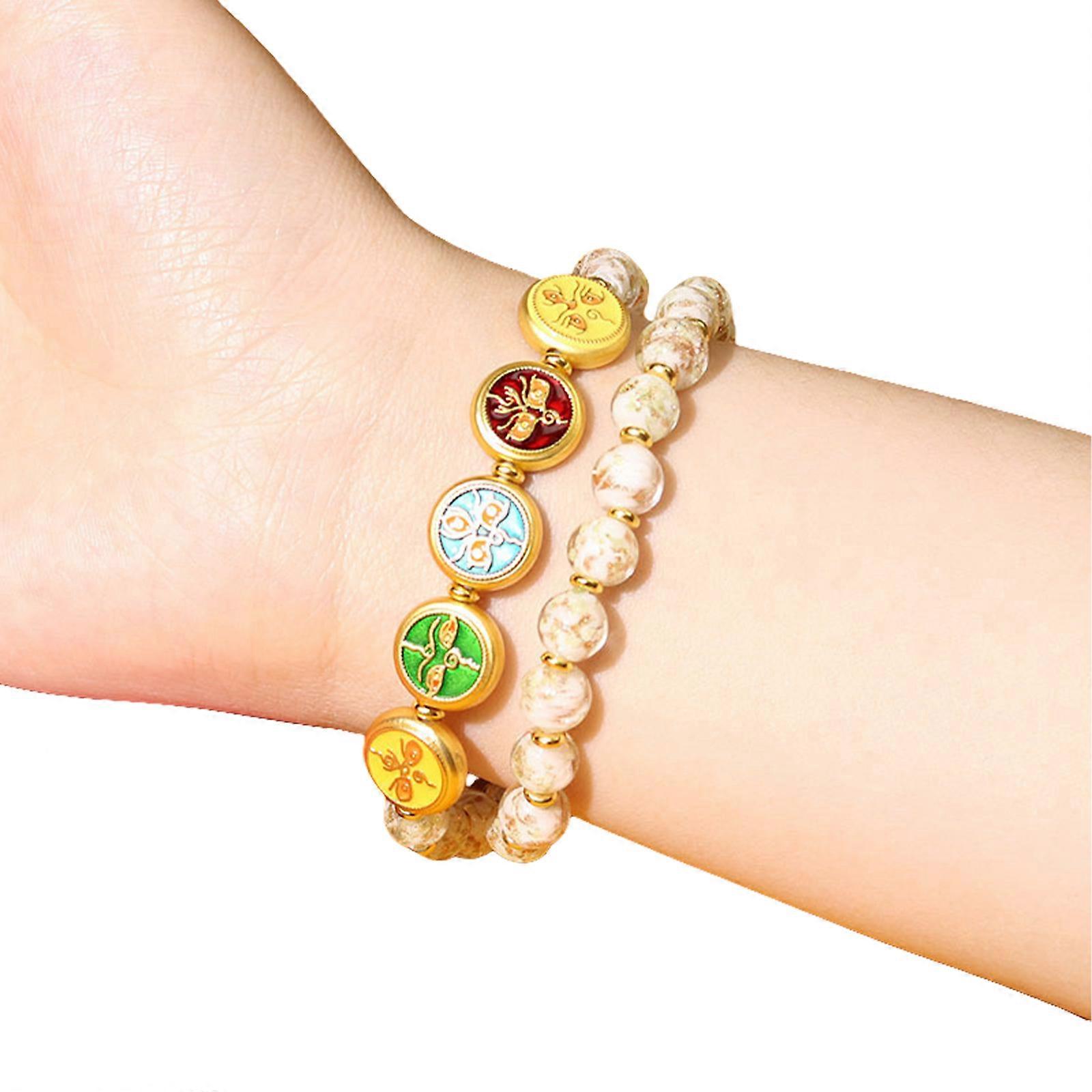 Elegant Glass Bead Bracelet with Unique Designs Accessory for Gifting and Making a Statement Pieces Evening Event